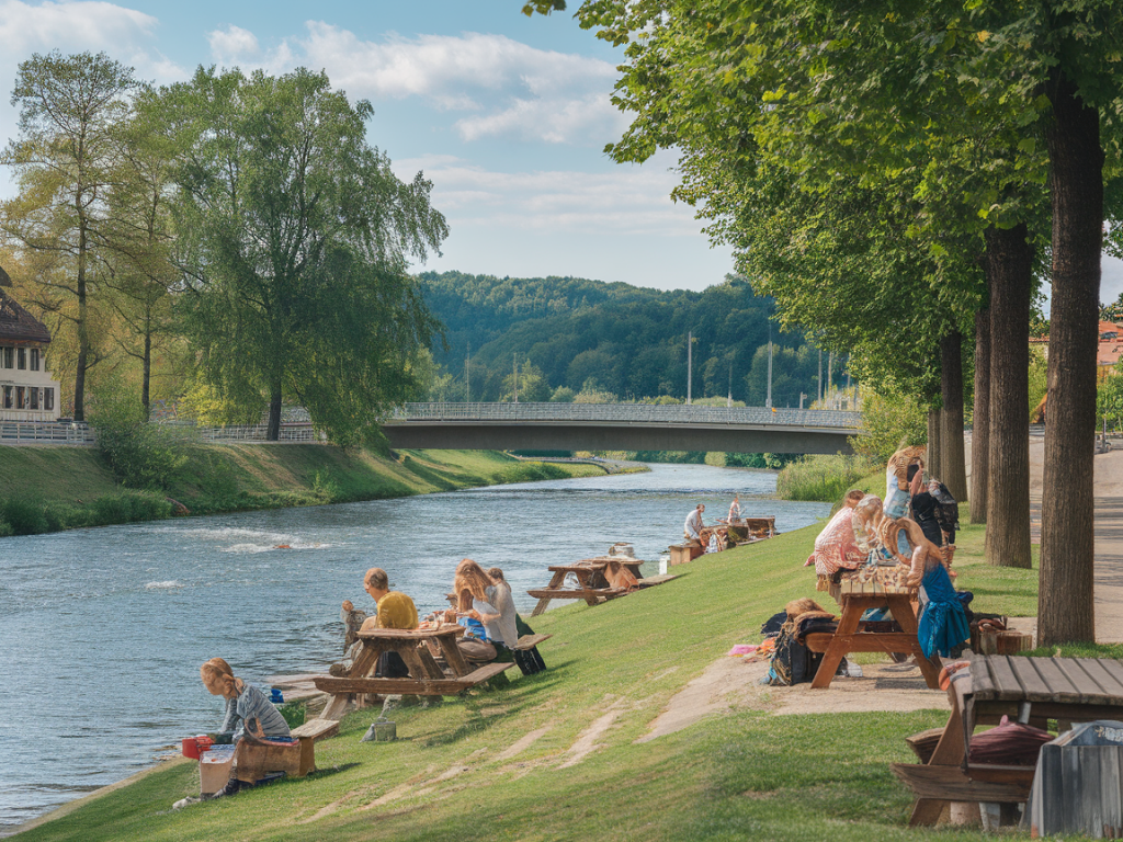 Wo du in wettingen die schönsten picknickplätze am fluss findest